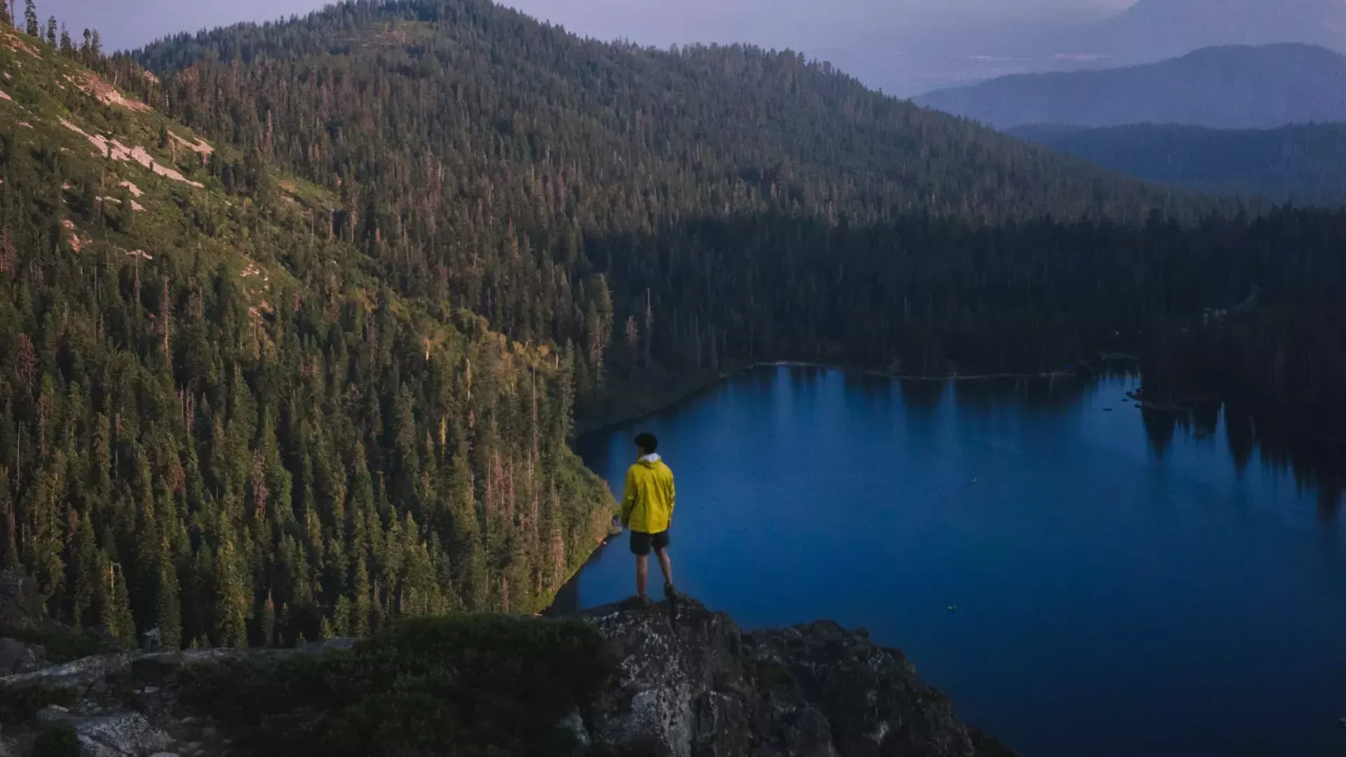 Hiker in Mt. Shasta region